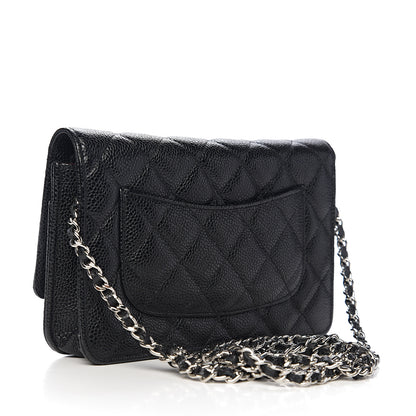 Chanel Caviar Quilted Wallet On Chain WOC Black 2 of 11
