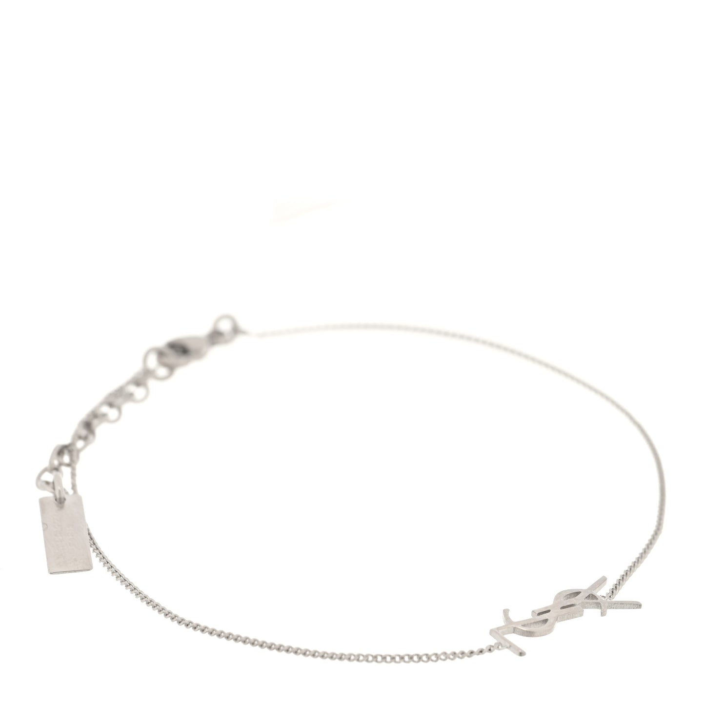 Brass Monogram Charm Bracelet Silver