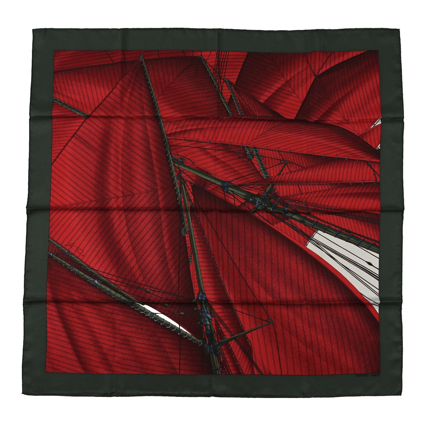 Silk Vent Portant Scarf 90 Red