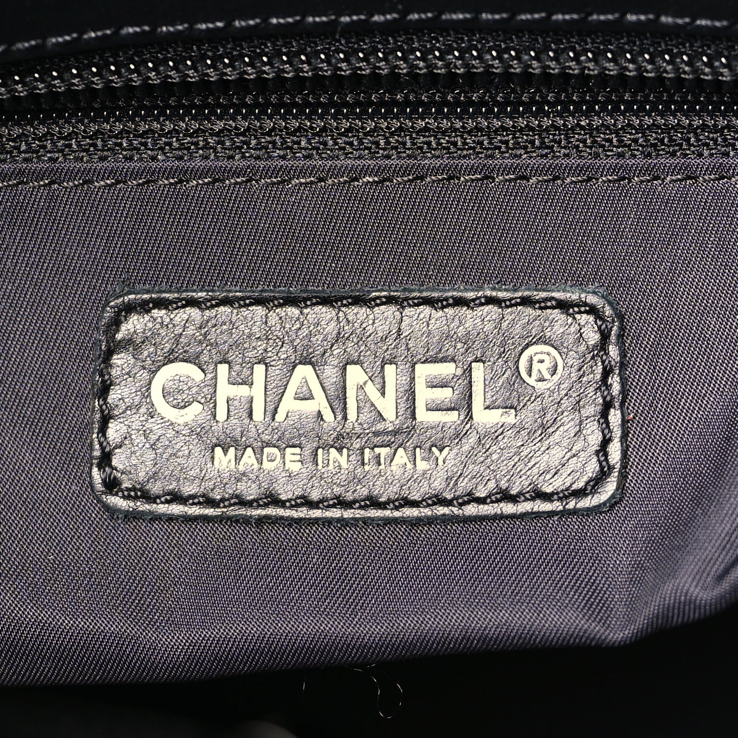 Coated Canvas Quilted Small Paris Biarritz Tote Black