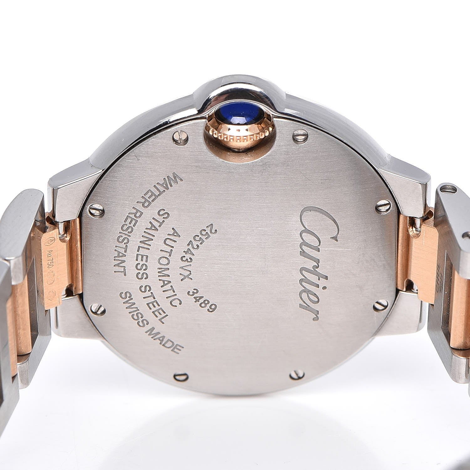 Cartier Stainless Steel 18K Pink Gold Diamond 33mm Ballon Bleu De Cartier Automatic Watch Champagne 5 of 9