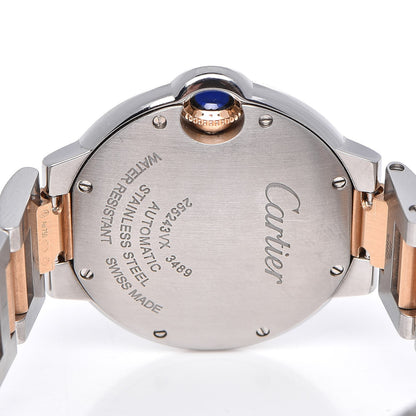 Cartier Stainless Steel 18K Pink Gold Diamond 33mm Ballon Bleu De Cartier Automatic Watch Champagne 5 of 9