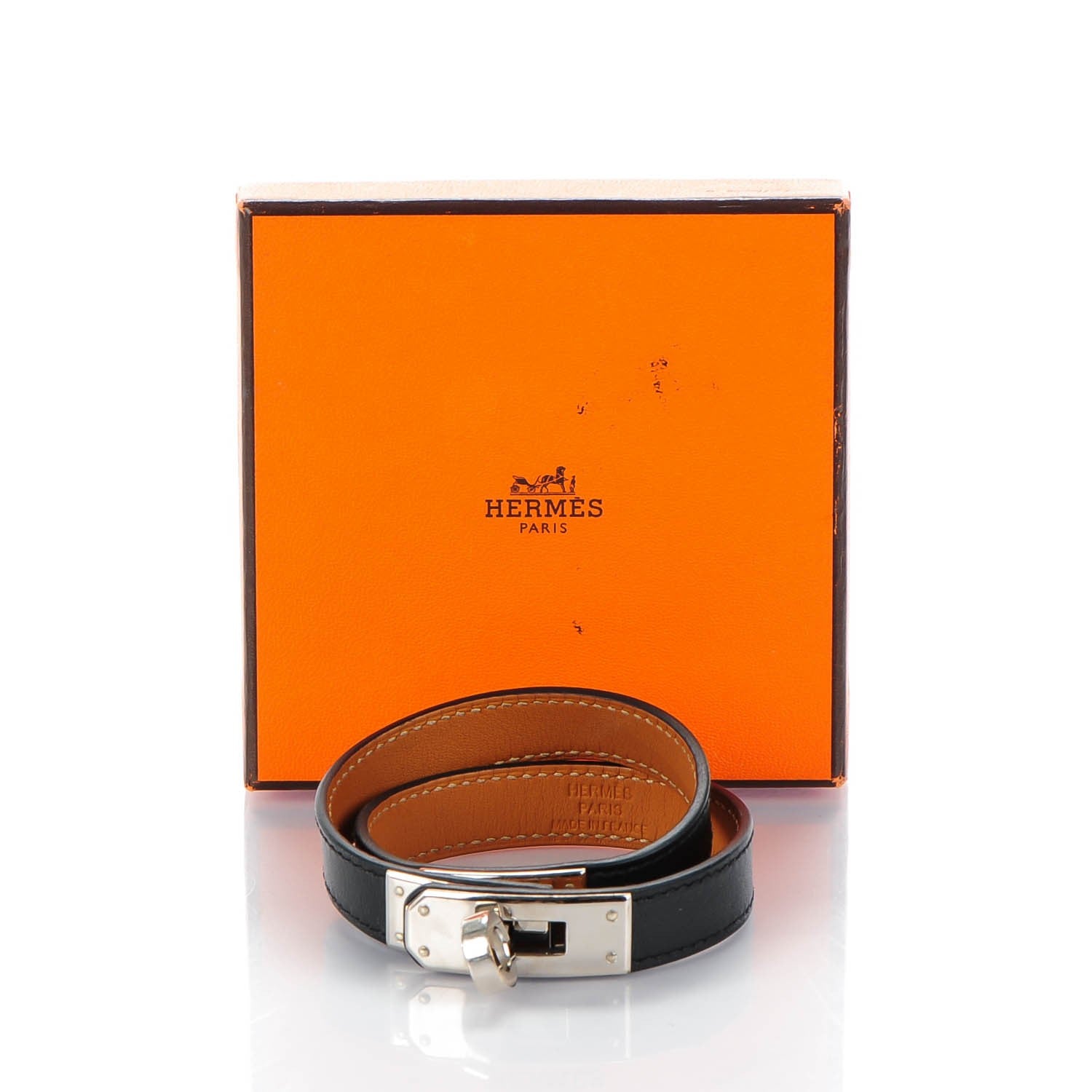 Hermes Chamonix Kelly Double Tour Bracelet S Black 7 of 7