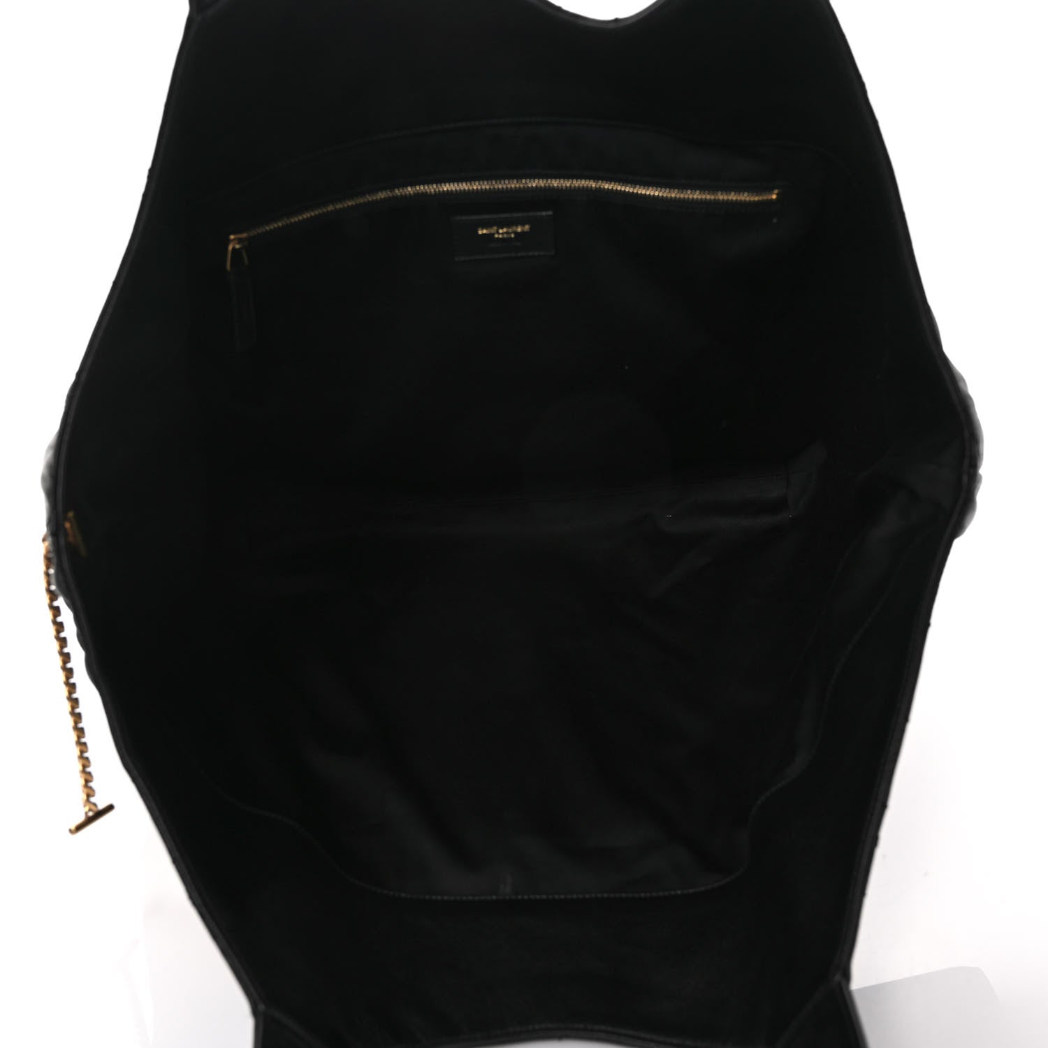 Saint Laurent Lambskin Quilted Maxi Icare Shopping Tote Black 6 of 9