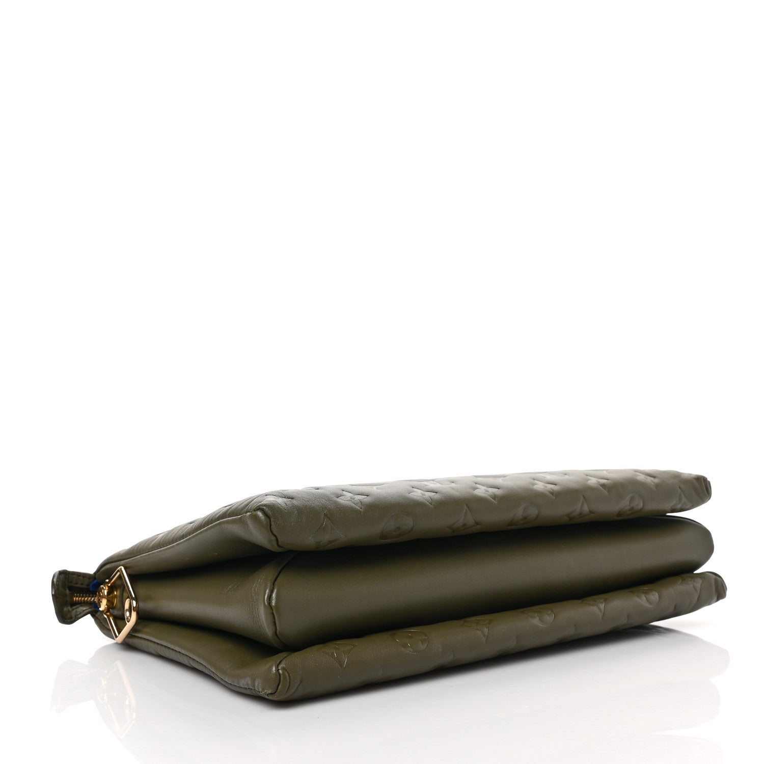 Louis Vuitton Lambskin Embossed Monogram Coussin MM Khaki 4 of 8