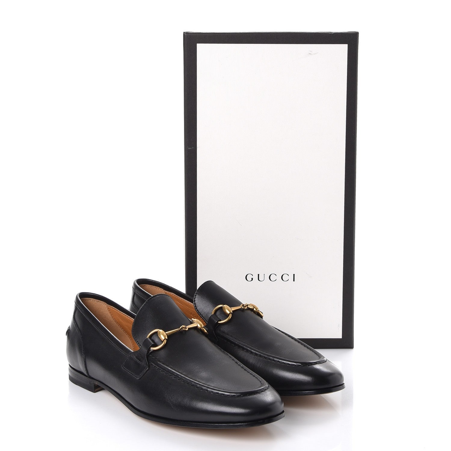 Gucci Calfskin Womens Jordaan Loafers 38 Black 9 of 9