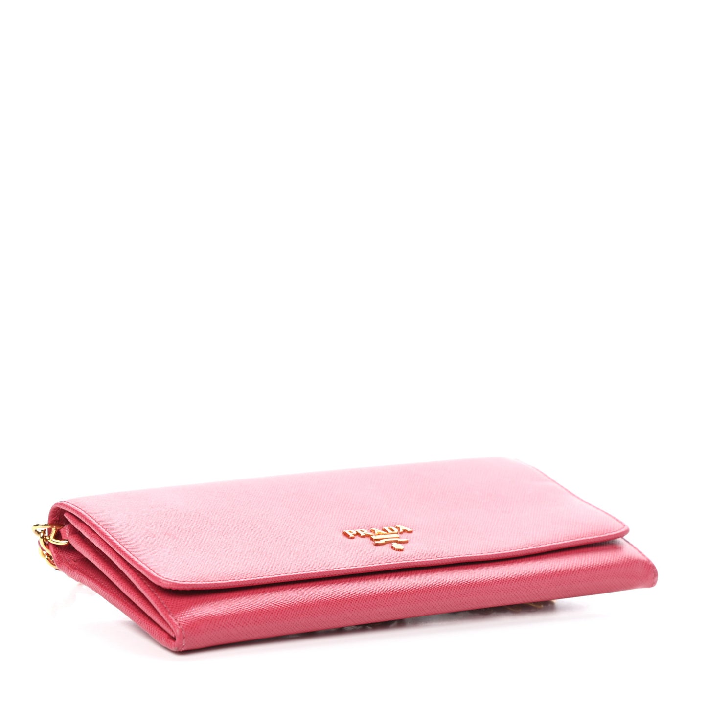 Saffiano Metal Oro Chain Wallet Peonia