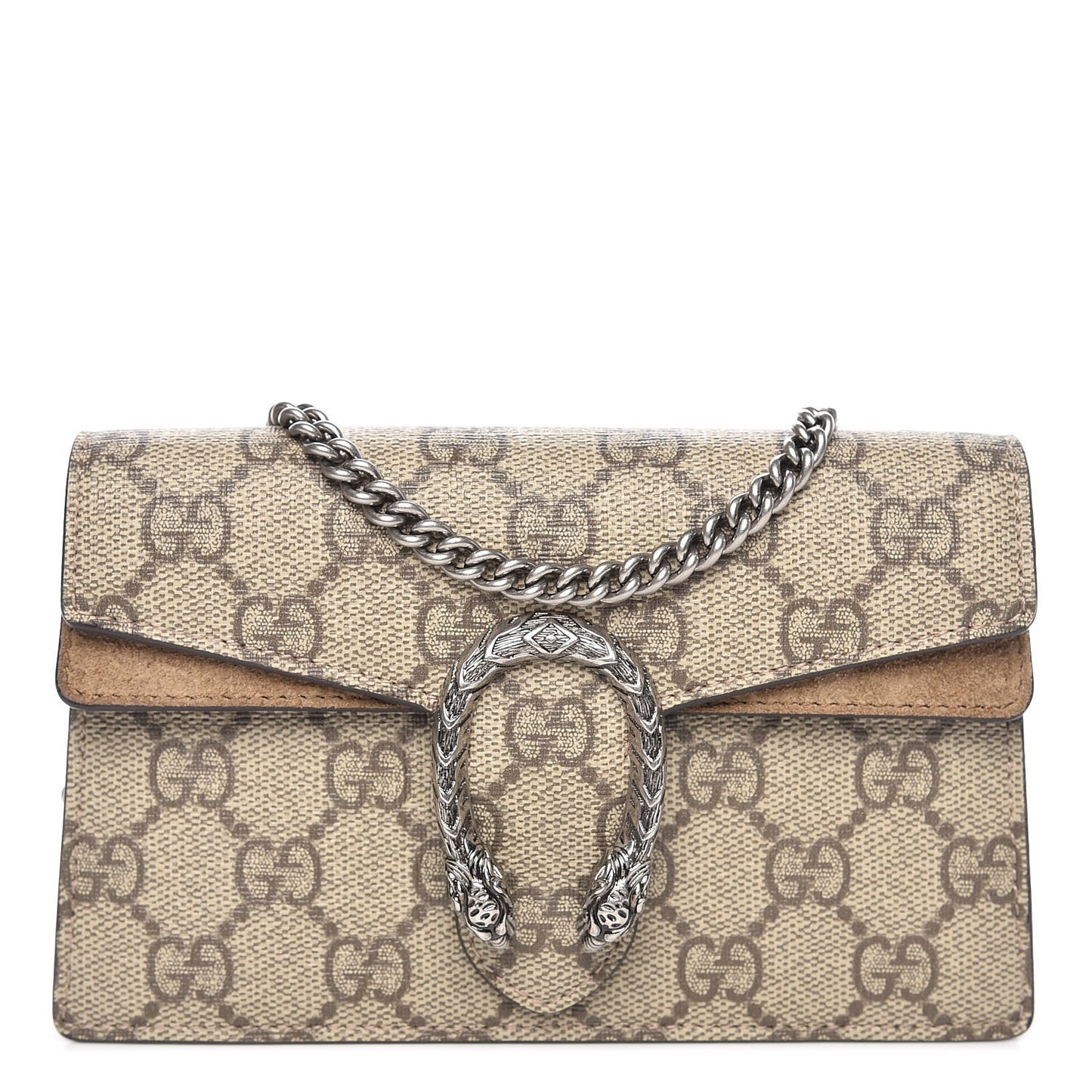 GG Supreme Monogram Super Mini Dionysus Shoulder Bag Taupe