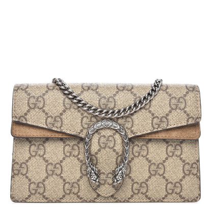 Gucci GG Supreme Monogram Super Mini Dionysus Shoulder Bag Taupe 1 of 10