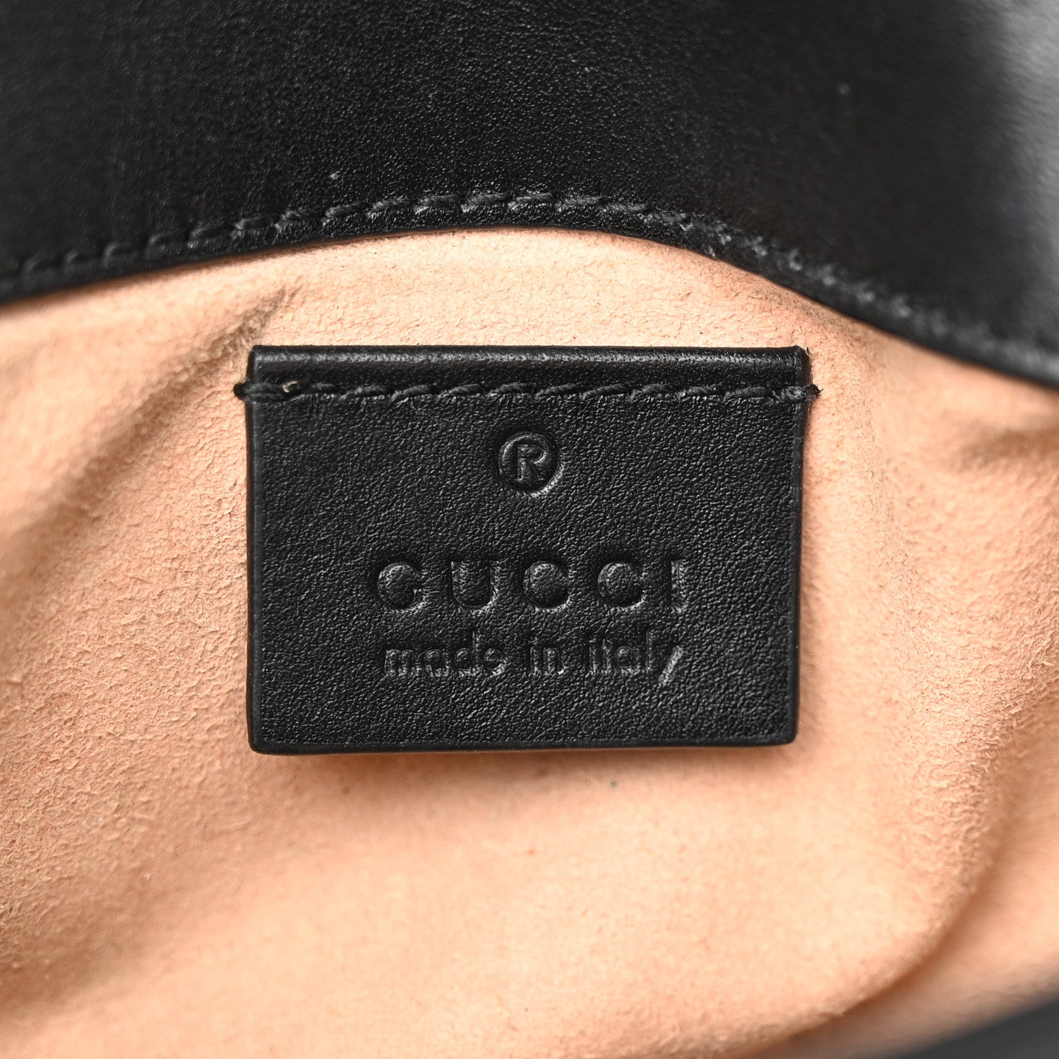 Gucci Calfskin Matelasse Super Mini GG Marmont Shoulder Bag Black 6 of 13