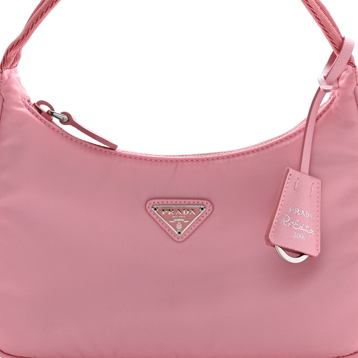 Tessuto Nylon Saffiano Mini Re-Edition 2000 Bag Rosa