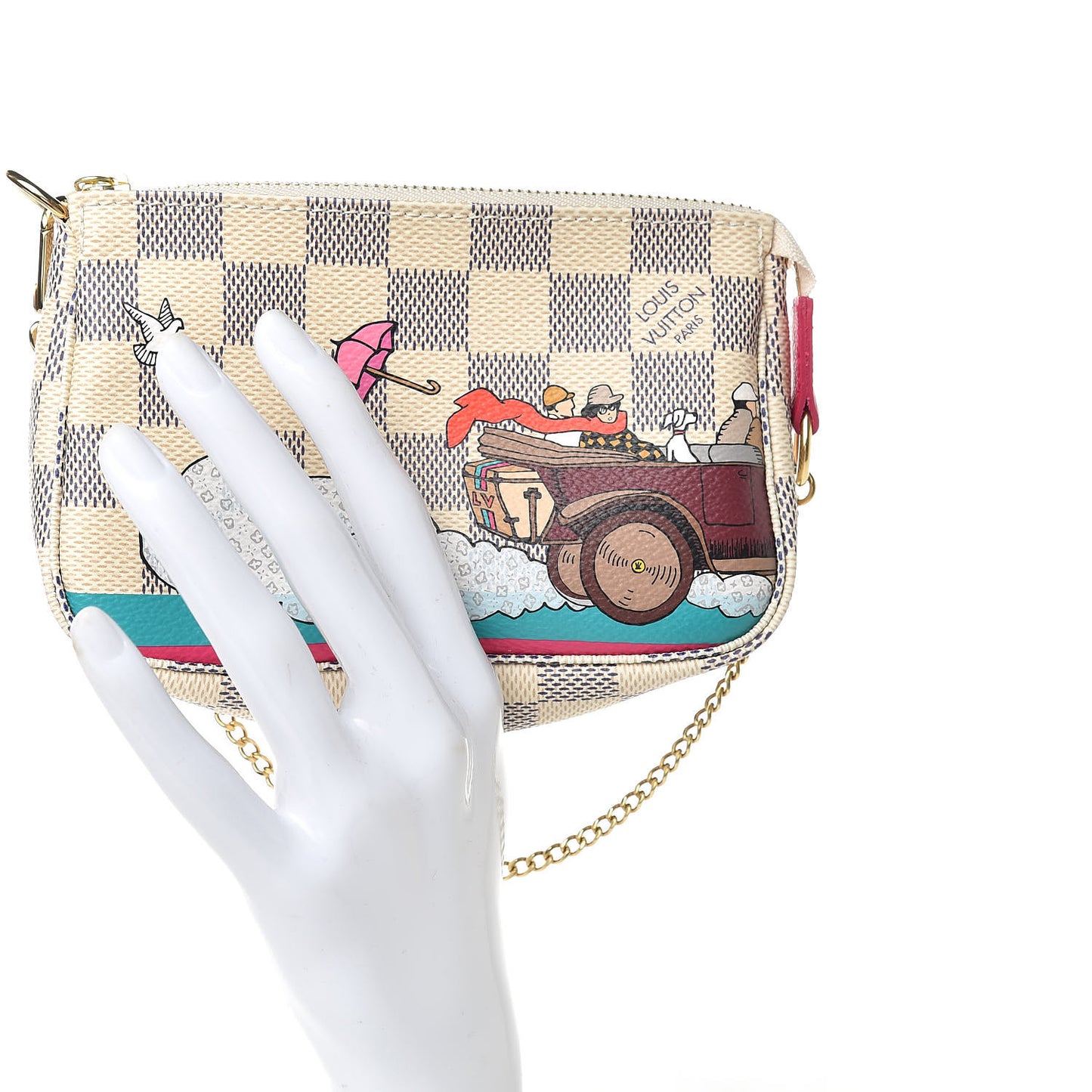 Damier Azur 2015 Christmas Animation Mini Pochette Accessories