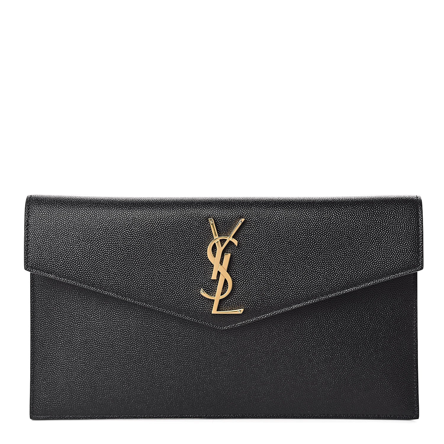 Saint Laurent Grain De Poudre Uptown Pouch Black 1 of 7
