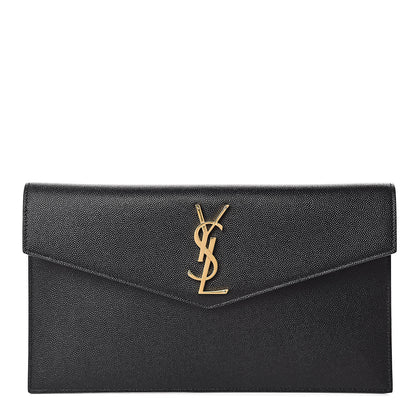 Saint Laurent Grain De Poudre Uptown Pouch Black 1 of 7