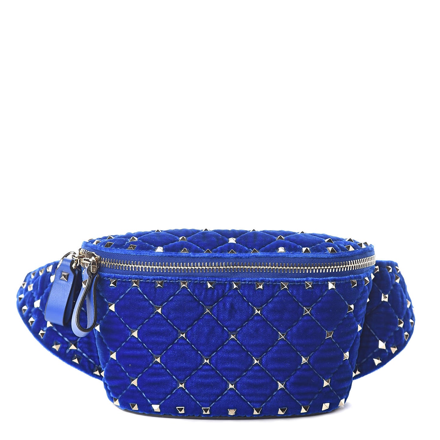 Velvet Rockstud Spike Belt Bag 75 Acid Blue