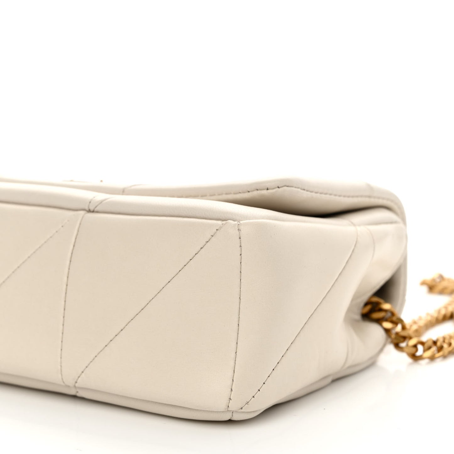 Lambskin Patchwork Monogram Small Jamie White