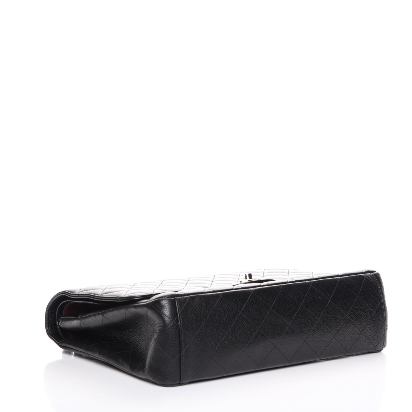 Caviar Quilted Maxi Double Flap Black