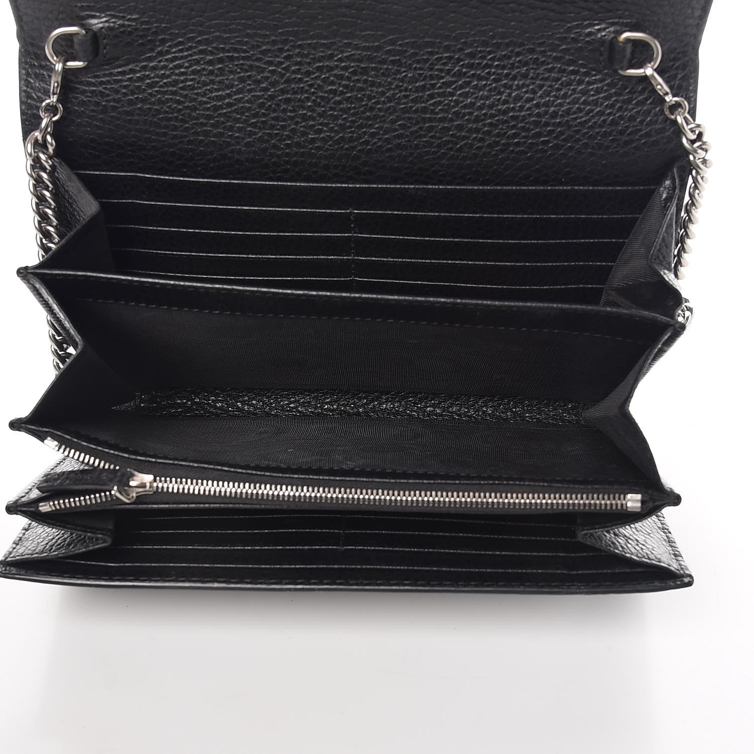 Gucci Calfskin Mini Dionysus Chain Wallet Black 5 of 9