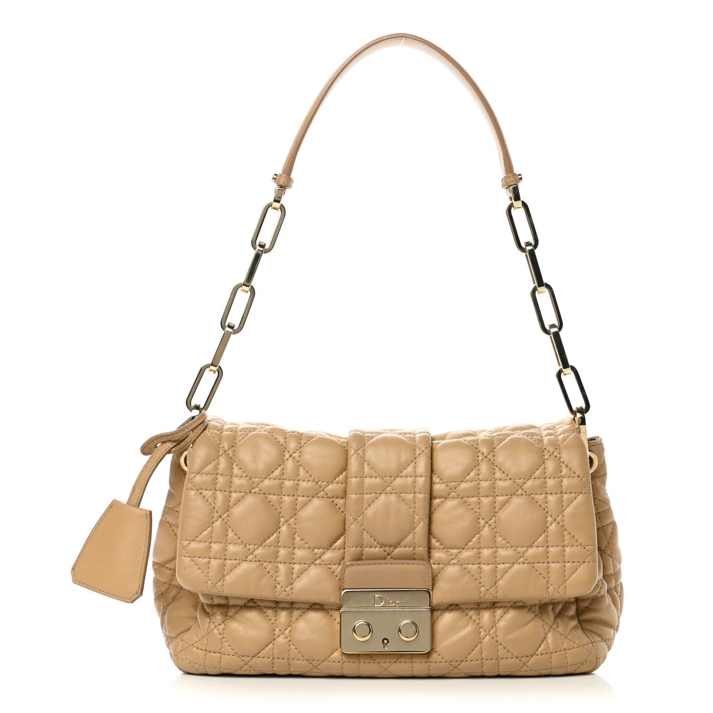 Lambskin Cannage New Lock Flap Beige