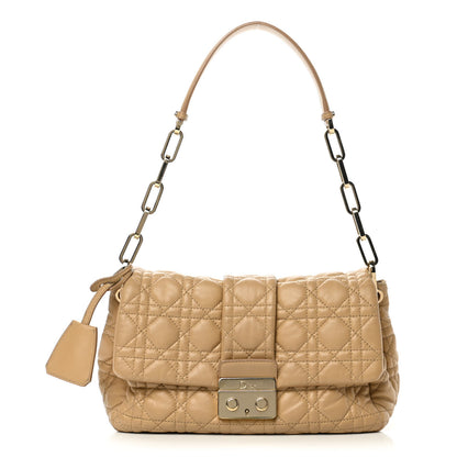 Christian Dior Lambskin Cannage New Lock Flap Beige 1 of 18