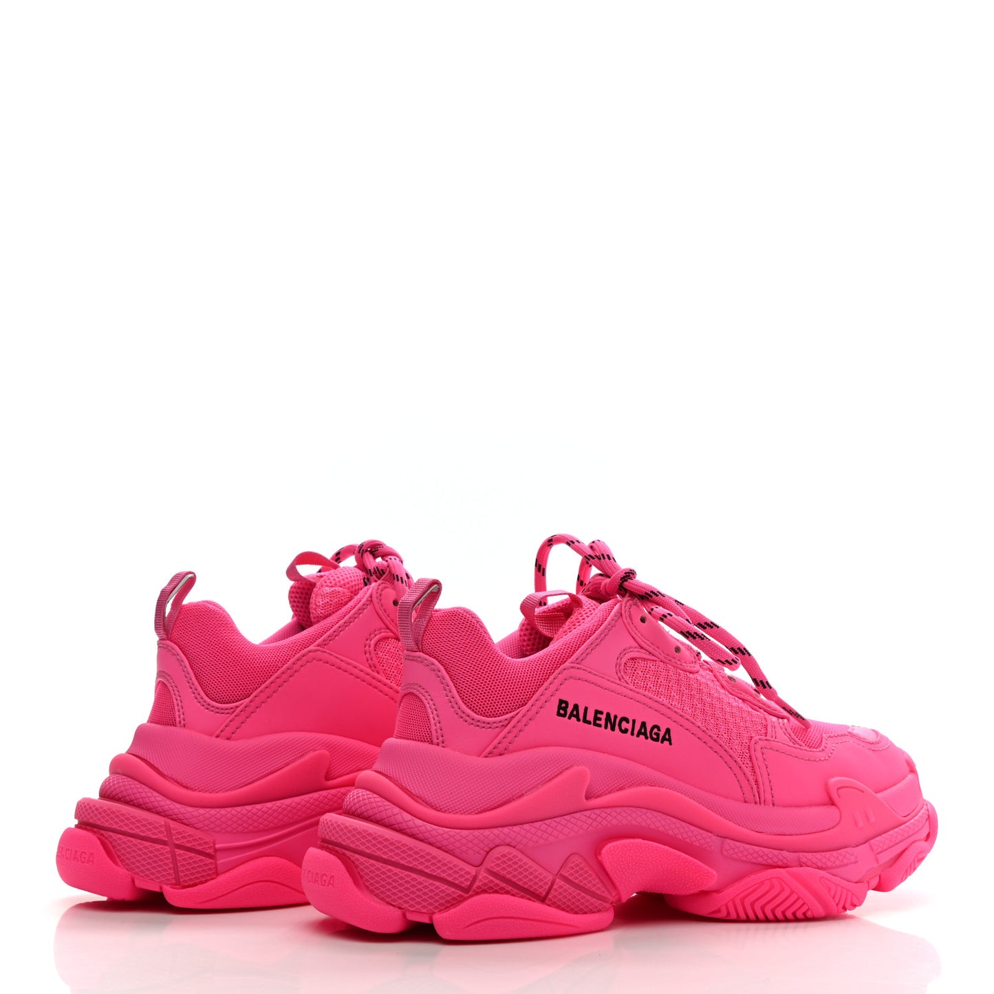 Fabric Mesh Womens Triple S Sneakers 35 Pink
