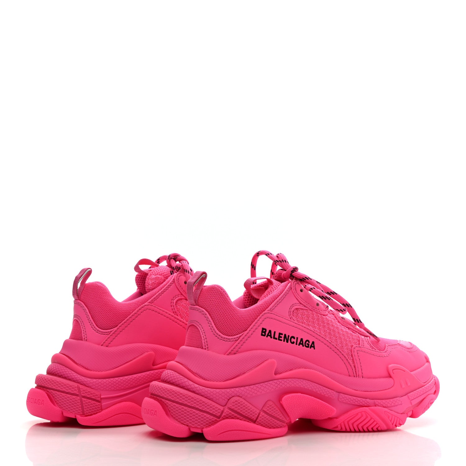Balenciaga Fabric Mesh Womens Triple S Sneakers 35 Pink 4 of 7