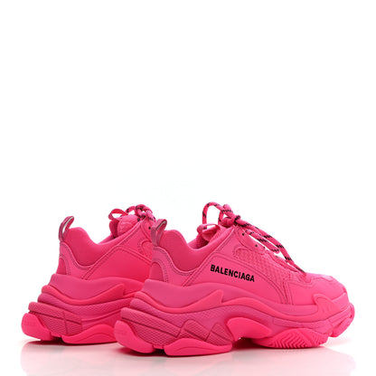 Balenciaga Fabric Mesh Womens Triple S Sneakers 35 Pink 4 of 7