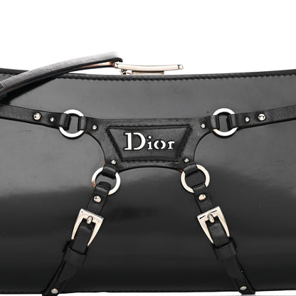 Christian Dior Glazed Calfskin Bondage Clutch Black 8 of 11