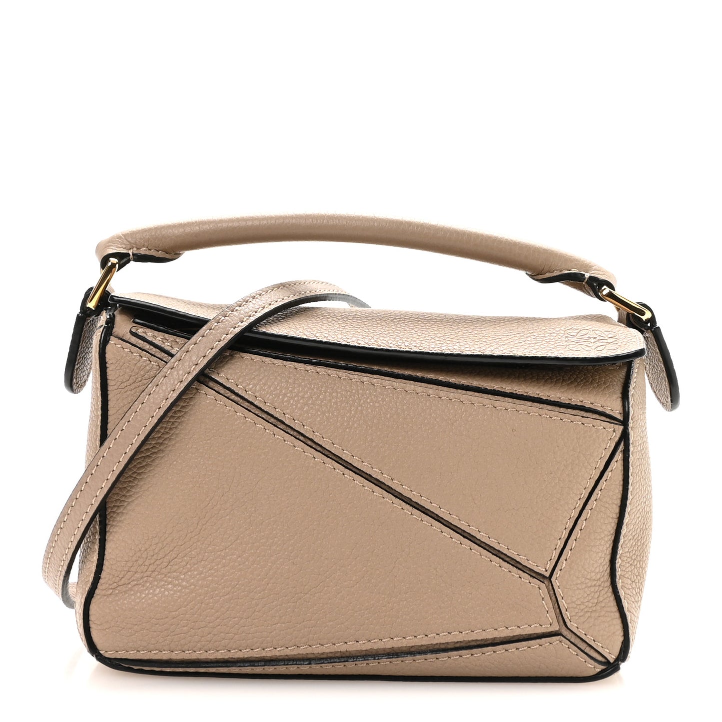 Calfskin Mini Puzzle Bag Sand