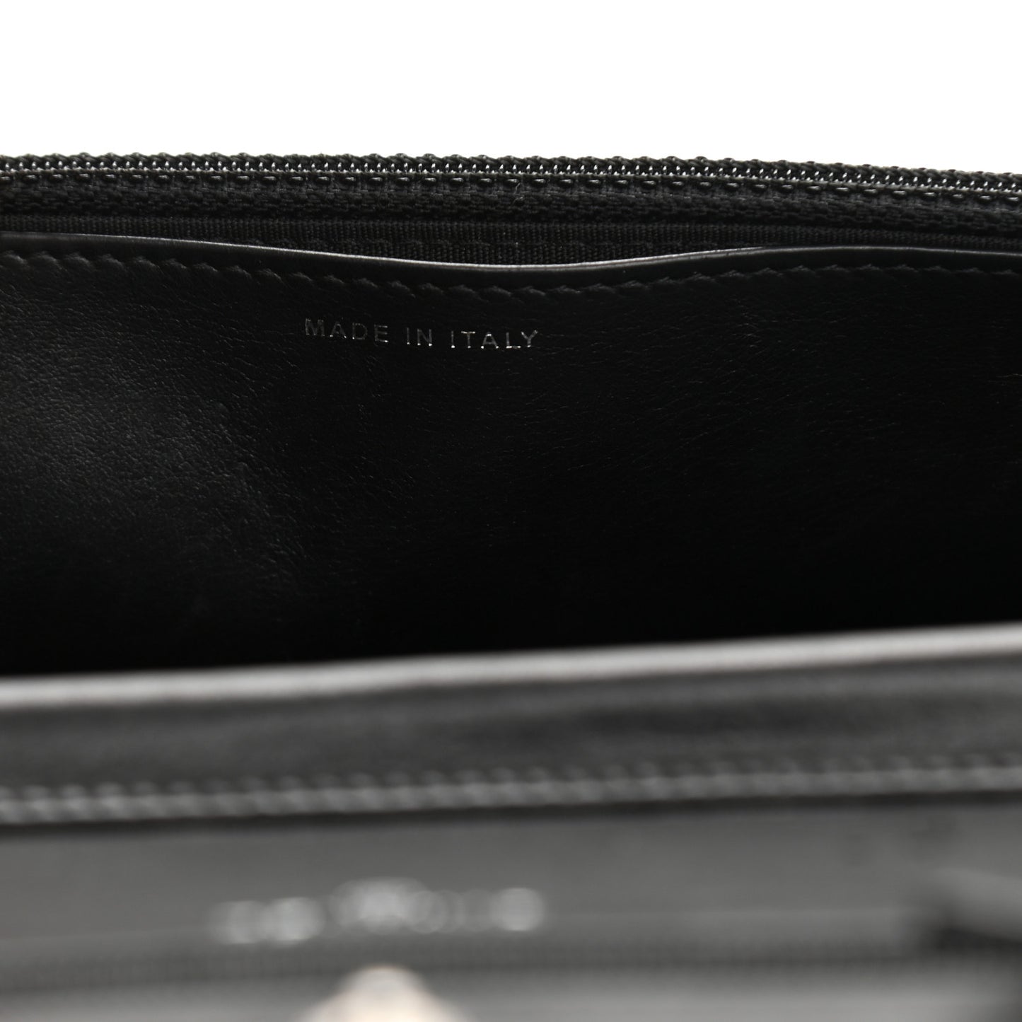Calfskin Quilted Boy Wallet On Chain WOC Black