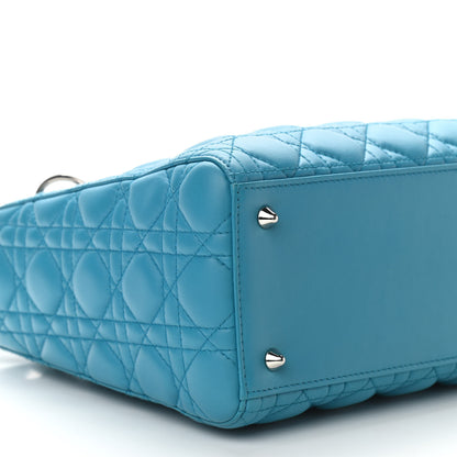 Christian Dior Lambskin Cannage Medium Lady Dior Light Blue 9 of 10