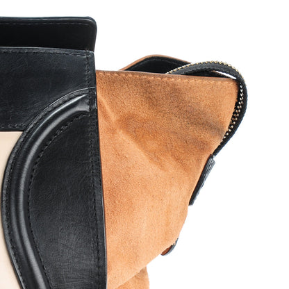 Celine Satin Calfskin Suede Mini Tri-Color Luggage Seashell 6 of 9