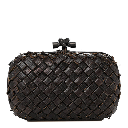 Bottega Veneta Nappa Fringe Intrecciato Knot Clutch Moro 1 of 6