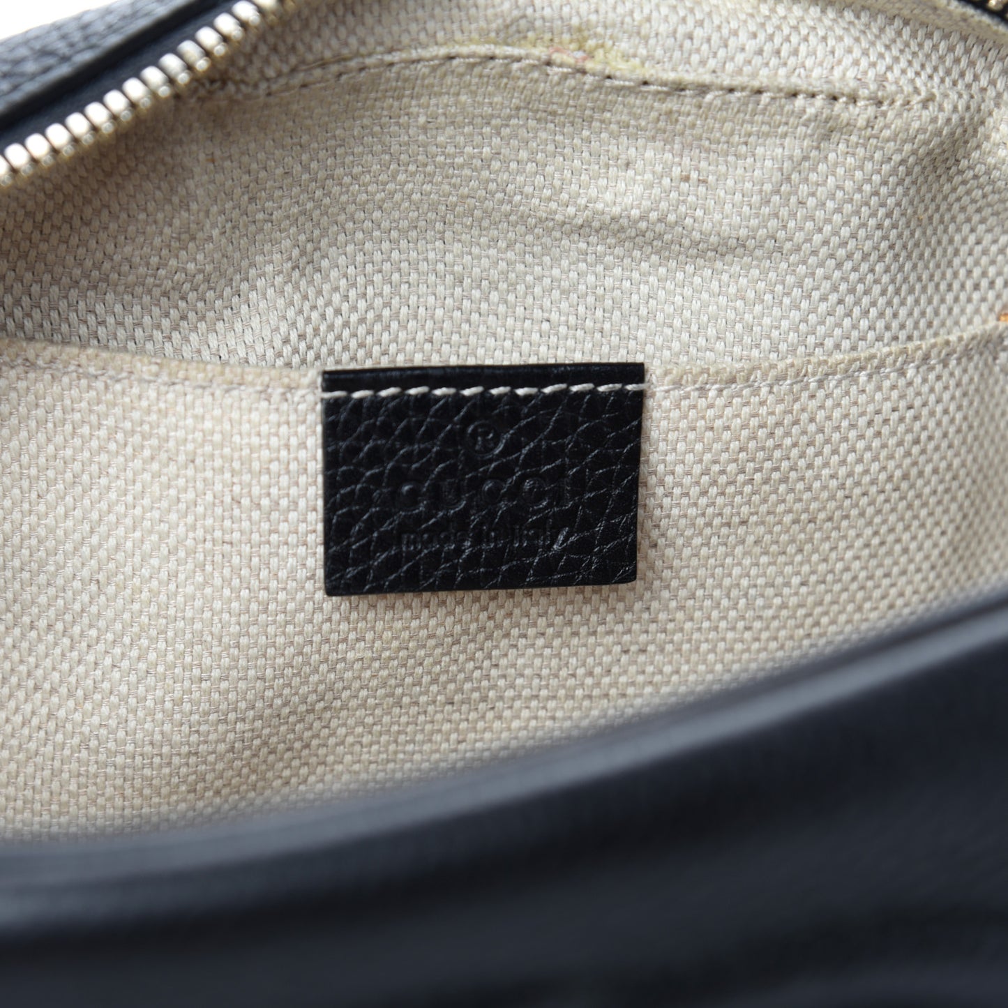 Pebbled Calfskin Small Soho Disco Bag Black