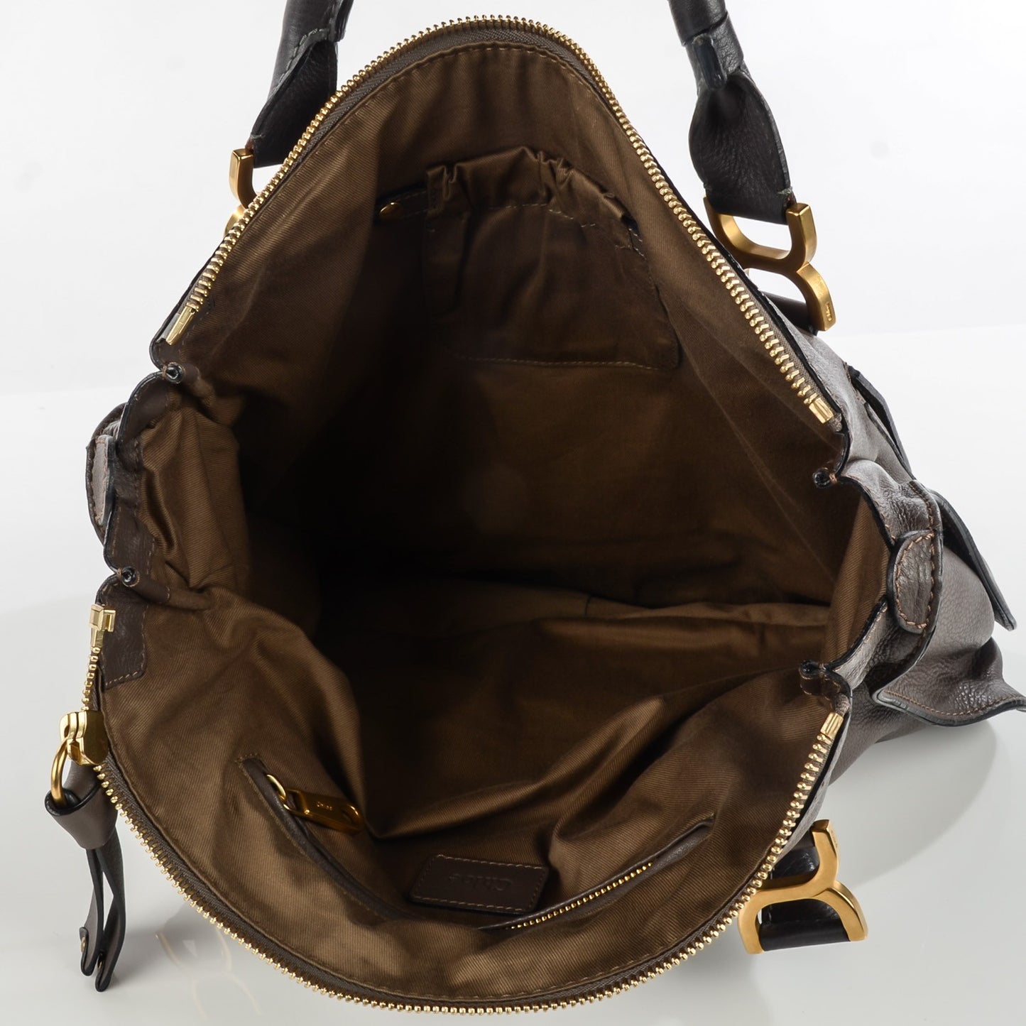 Calfskin Large Marcie Satchel Ash
