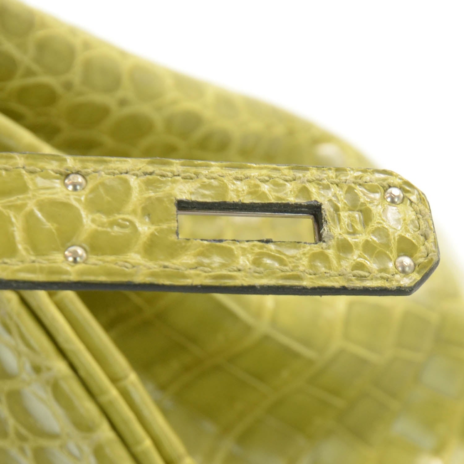 Hermes Porosus Crocodile Birkin 30 Vert Anis 5 of 9