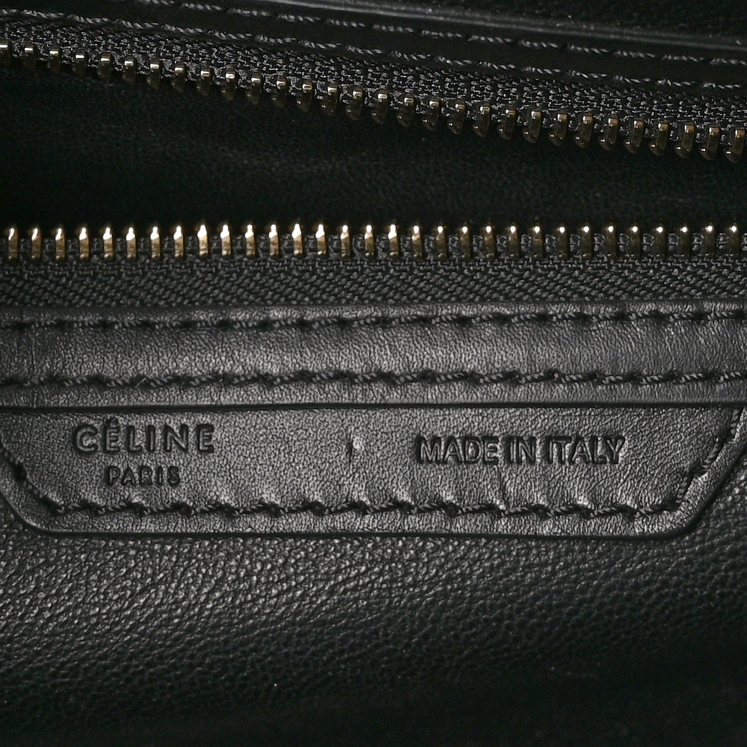 Celine Smooth Calfskin Shearling Bi-Color Mini Luggage Black Green 6 of 9