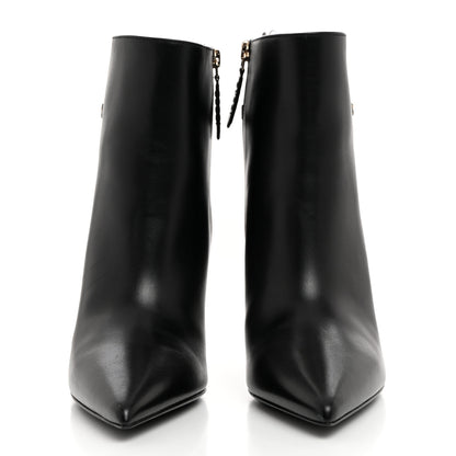 Gucci Calfskin Signoria Ankle Boots 37.5 Black 2 of 9