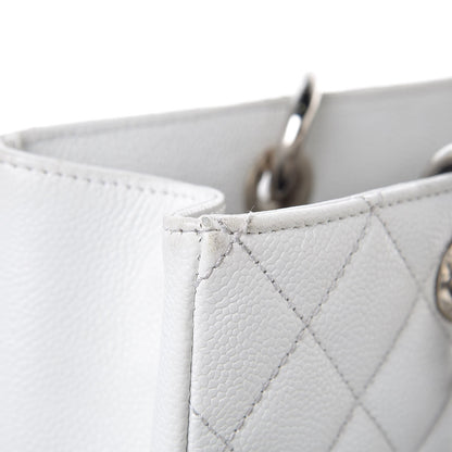 Chanel Caviar Quilted Grand Shopping Tote GST White 15 of 24