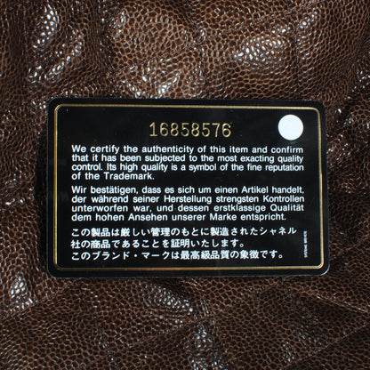 Chanel Caviar Elastic Shopper Tote Brown 8 of 9
