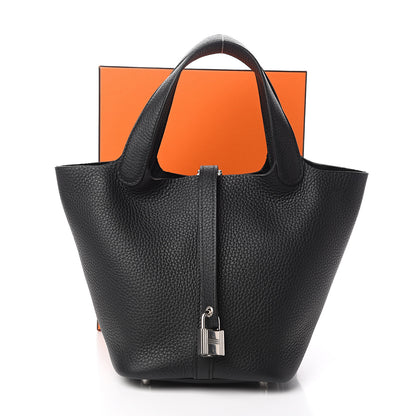 Hermes Taurillon Clemence Picotin Lock 18 PM Black 10 of 10
