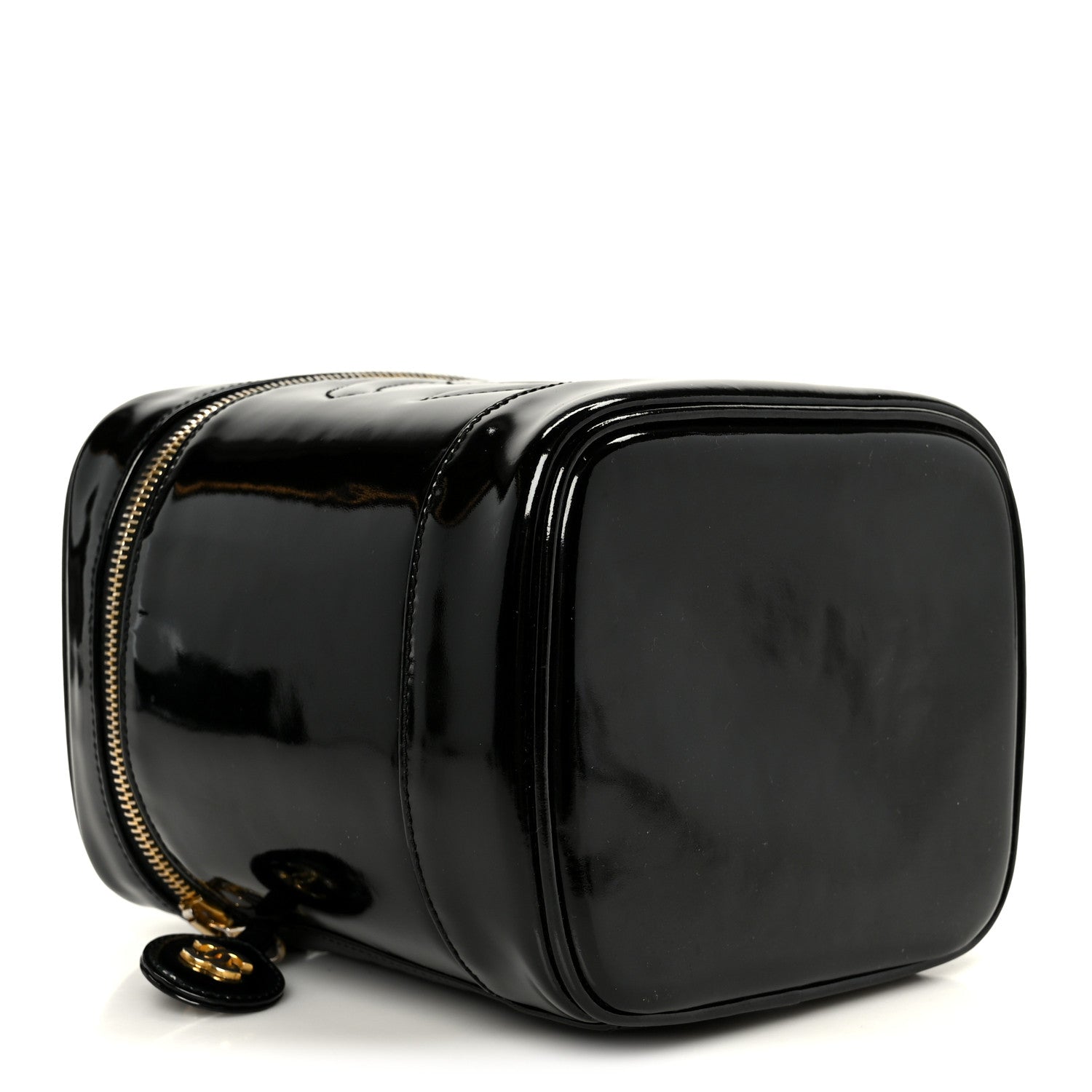 Chanel Patent Timeless Vanity Cosmetic Case Black 4 of 9