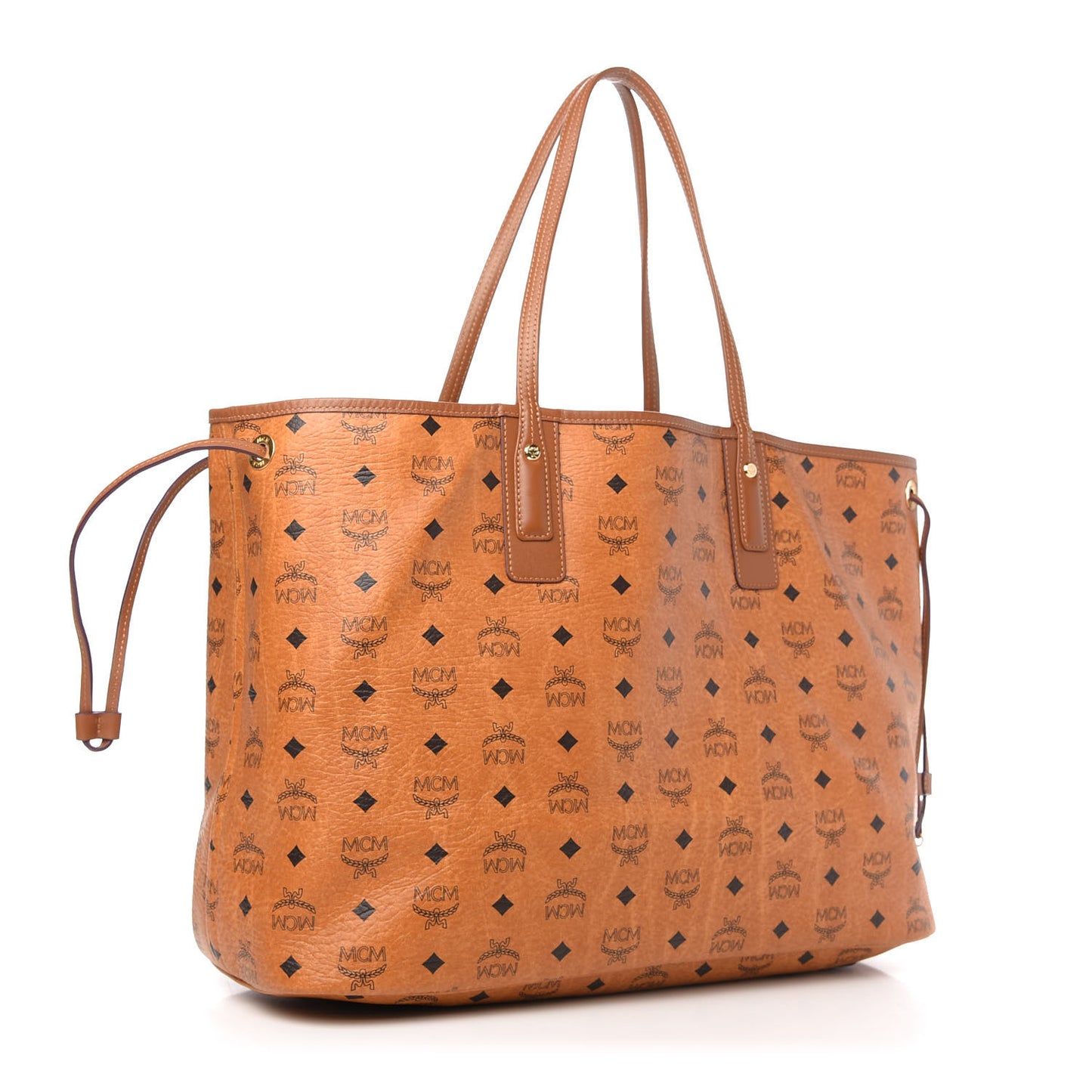 Visetos Large Liz Reversible Shopper Tote Cognac