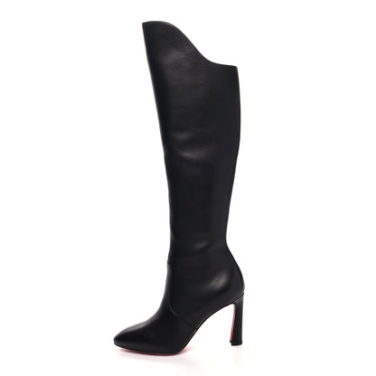 Christian Louboutin Calfskin Eleonor Botta 85 Tall Boots 38 Black 1 of 6