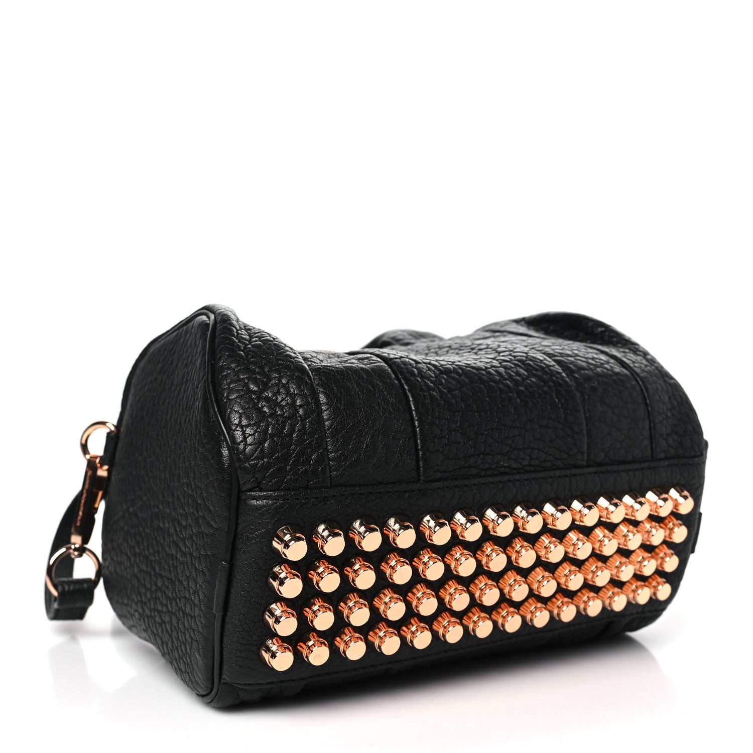 Alexander Wang Pebbled Lambskin Rockie Black Rose Gold Hardware 4 of 9