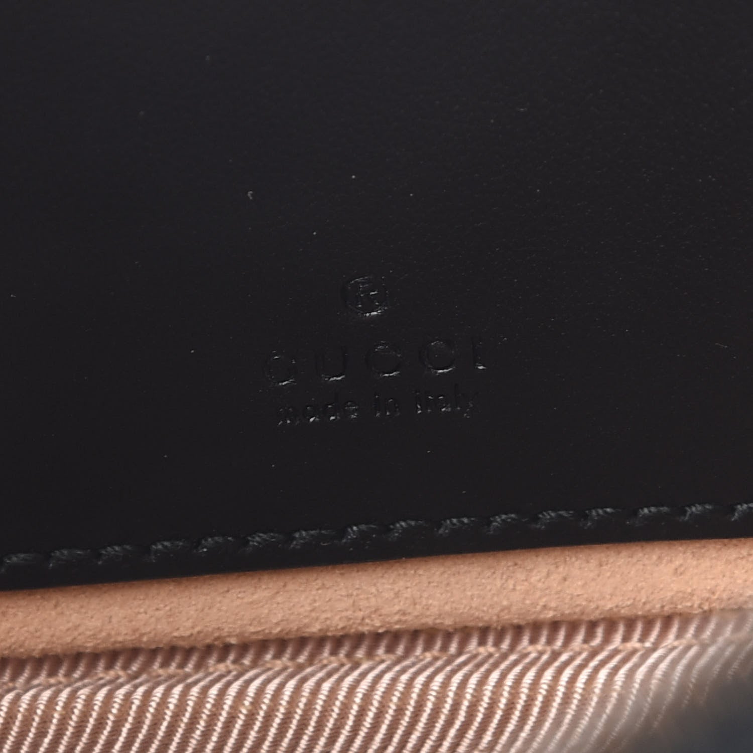 Gucci Calfskin Matelasse Mini GG Marmont Chain Crossbody Bag Black 6 of 9