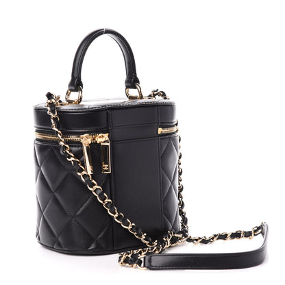 Chanel Lambskin Quilted Trendy Vanity Case Black 3 of 10