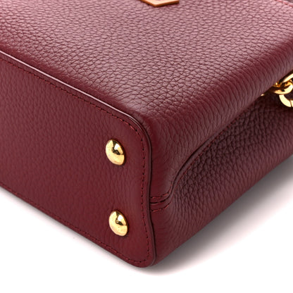 Louis Vuitton Taurillon Ostrich Mini Capucines Griotte Red Honey 9 of 9
