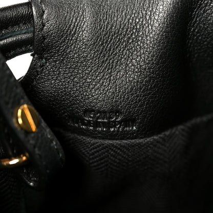 Loewe Jacquard Anagram Calfskin Mini Flamenco Knot Clutch Navy Black 7 of 11