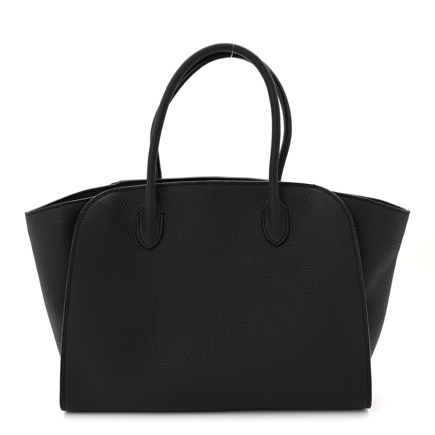 Grained Calfskin Marlo 12 Tote Bag Dark Pine
